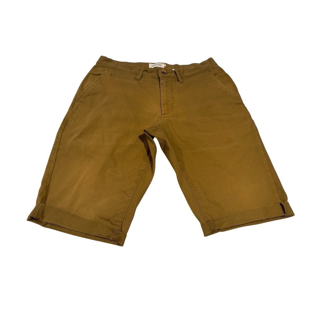 Taylor Stitch Slim Fit Shorts Brown Organic Cotton Men's 31‎